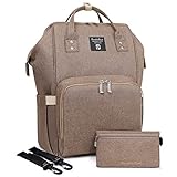 Pomelo Best Baby Wickelrucksack stylische Wickeltasche Rucksack mit Wickelunterlage...