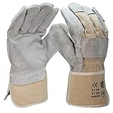 1, 5, 10, 15, 20 Paar Arbeitshandschuhe Leder Herren Damen robuste...