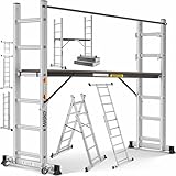 Masko® Baugerüst Alugerüst Gerüst 𝟰𝗶𝗻𝟭✓ Anlegeleiter ✓ Bockeiter ✓...