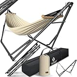 KESSER® Hängematte Vill mit Gestell Metall Faltbar verstellbar Stabiler Rahmen...