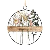 Trockenblumen Kranz 25cm Blumenkranz Deko,Hängende Boho Türkranz Blumenkranz...