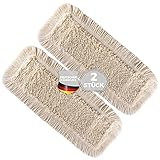 Thometzki Wischmopp-Bezug (2X, 40cm) - Bodenwischer-Wischbezug zur Echtholz Trocken- &...