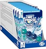 WC FRISCH Kraft Aktiv Blauspüler Ozeanfrische (10er Pack), WC Reiniger mit...
