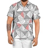 Meytudock Hawaii Hemd Männer Leinen Urlaub Lässig Regular Basic Freizeithemden Herren...