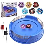 Hojalis X Battling Tops Set mit Stadion, 6 Kreisel, 2 Launcher, 1 Battle Arena, Battle...