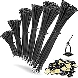 INNONEXXT® Premium Kabelbinder Set | 500 Stück Schwarz UV-Beständig |...