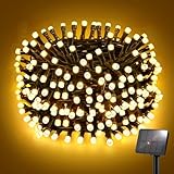 FFZZKJ Solar Lichterkette Aussen 5M 50LED Solar Lichterkette Outdoor Wetterfest 8 Modi...