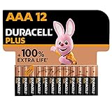 Duracell Plus AAA Micro Alkaline-Batterien, 1.5V LR03 MN2400, 12er-Pack