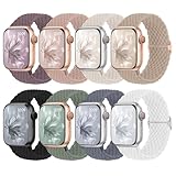 8 Stück Geflochtenes Armband Kompatibel mit Apple Watch 38mm 40mm 41mm 42mm...