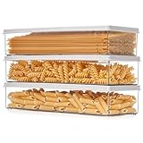Winter Shore Schmale Aufbewahrungsbox mit Deckel Küche 1100ml (3Pack) -...
