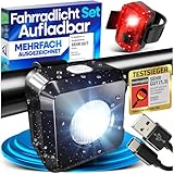 NEXTCOVER® Fahrradlicht Set mit [VisionOne] LED Set I USB-C aufladbar & wasserdicht I...