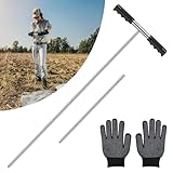 GWCYMYD Bodensonde Edelstahl 81-122cm Verstellbar Bodensondenstab mit...
