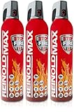 notlok Safety Work - 3X 750ml Feuerlöschspray | Klein Feuerlöscher Haushalt ideal für...