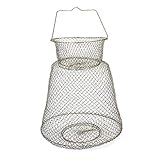 Zite Fishing Draht-Setzkescher Groß Aal Hering - Draht-Korb Rund aus Metall 60 x 40cm -...