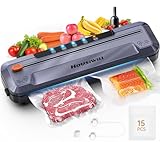 Housiwill Vakuumiergerät, 5-in-1 Vakuumierer mit Eingebauter Cutter,...