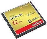 SanDisk Extreme CompactFlash Speicherkarte 32 GB (Für DSLR-Kameras, UDMA7, Schreiben mit...