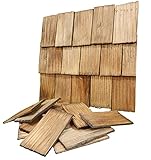 WeWi - 200 Stück Dachschindel, handgeschlagen, nussbaumfarben ca. 40 x 23 x 3 mm - für...
