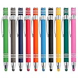 CJBIN 10 Stück Touch Pen Handy, 10 Farben Tablet Stift 2 in 1 Kugelschreiber mit...