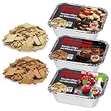 FLAMMBURO Räucher-Chips 3er-Probier-Set - Kirsche, Walnuss, Whisky - Smoking...