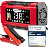 HAUSPROFI 15A Autobatterieladegerät 12V/24V mit Reparaturmodus &...