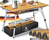 KESSER® Campingtisch faltbar Klapptisch mit Aluminiumrahmen Aufrollbare Tischplatte...