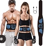 Yongge Bauchmuskeltrainer,EMS Trainingsgerät, USB-Wiederaufladbarer Tragbarer...