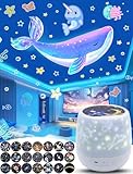 Nachtlicht Projektor für Kinder + 21 Filmspiele, Nachtlichtprojektor für Schlafzimmer,...