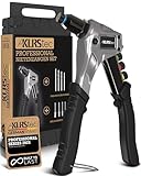 KLRStec® Professional Nietenzangen Set inkl. 120 Nieten und 4 HSS Bohrern –...