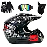 UIGJIOG Motocross Motorcycle Helmet ,Kinder Downhill Fullface Helmet Crosshelm...