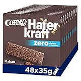 Haferriegel Corny Haferkraft Zero Kakao, ohne Zuckerzusatz, 125 kcal pro Riegel, vegan,...