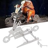 XFLYP Hähnchenhalter Grill, Edelstahl vertikal Bräter Huhn Halterung mit Drip...