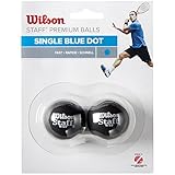 Wilson Staff Squash 2 Ball Squashbälle, Blau, 2 Stück