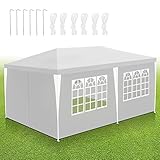 Tubiaz Pavillon 3x6m Wasserdicht Stabil Partyzelt Hochwertiges PE Plane Festzelt...