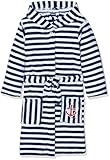 Playshoes Unisex Kinder Fleece-Bademantel Morgenmantel, Ringel, 158/164