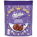Milka Feine Kugeln Alpenmilch – einzeln verpackte Schokoladenkugeln aus zarter...