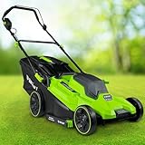 BRAST® Akku-Rasenmäher | 1-2X 20V Akku-Power mit 4,0Ah | 33-43cm Schnittbreite...