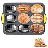 aghoer Brötchenbackform,9 Hohlräume Backform Brötchen,Brötchen...