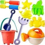 Lubibi 10 Stück Sandspielzeug Set für Kinder,Sandkasten Spielzeug Set mit Sand...