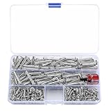 150 Stück M4 Verbindungsschrauben(75 x Möbelschrauben, 75 x Hülsenschrauben),...
