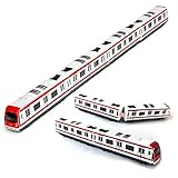 JTMM Zugmodell, 4-teiliges Wagenset Alloy City Rail U-Bahn-Zugmodell,...