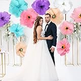 Fullhawl Riesige Papierblumen-Dekorationen für die Wand, 50,8 cm, 30,5 cm, 3D-Kunstblumen...