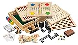 Philos 3099 - Holz-Spielesammlung, klein, mit 10 Spielmöglichkeiten
