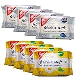 Gut & Günstig 8 Pack (560 Blatt) feuchtes Toilettenpapier 4er Pack Kamille & 4er Pack...