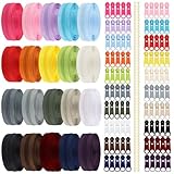 Cnwinu 60M Reißverschluss Endlosreißverschluss mit Zipper, 20 Farben DIY Reissverschluss...