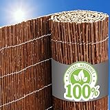 urfence Deine Oase: 90x300 Balkon Sichtschutz Gartenzaun Weidenzaun -...