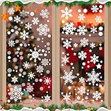 Ca.150 Stück Fensterbilder Schneeflocken, PVC Fensterbilder Weihnachten, Fenstersticker...