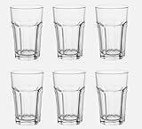 6-er Set Gläser Pokal - Glas für Cocktail Longdrink Wasser Tee Kaffee bis...