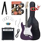 Rocktile ST-Pack Komplettset E-Gitarre Purple (Verstärker, Stimmgerät,...