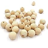 TONAUP 200 STK Holzperlen, Runde Holzkugeln, Bienenstock Perlen, Wird für die...