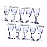 PRETYZOOM 10St Weißweinglas Weingläser 10 ml Schnapsbecher Gläser zur Weinverkostung...